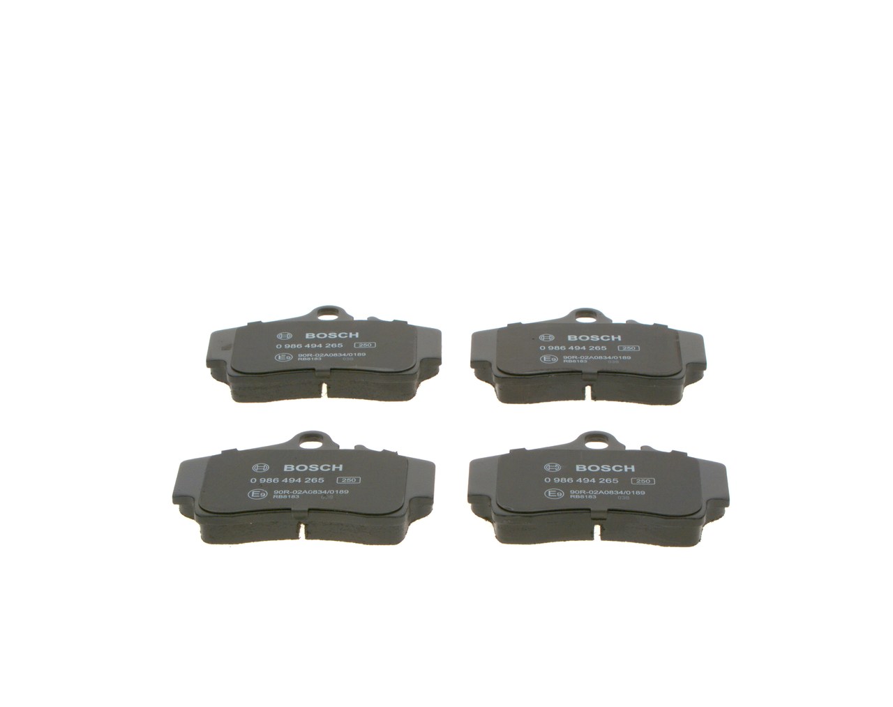 BOSCH Bremseklodser 0986494265 for PORSCHE