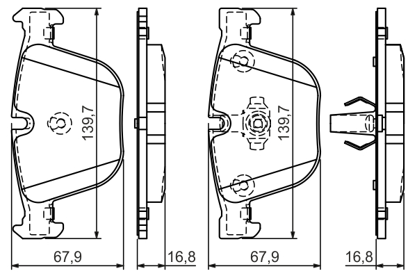 BOSCH Bremseklodser 0986494294 for BMW ALPINA