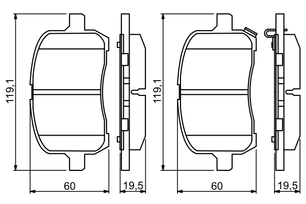 BOSCH Bremseklodser 0986494306 for HOLDEN
