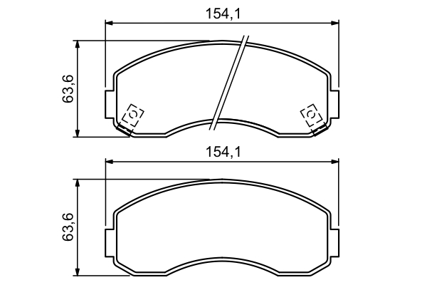 BOSCH Bremseklodser 0986494314 for KIA ASIA MOTORS