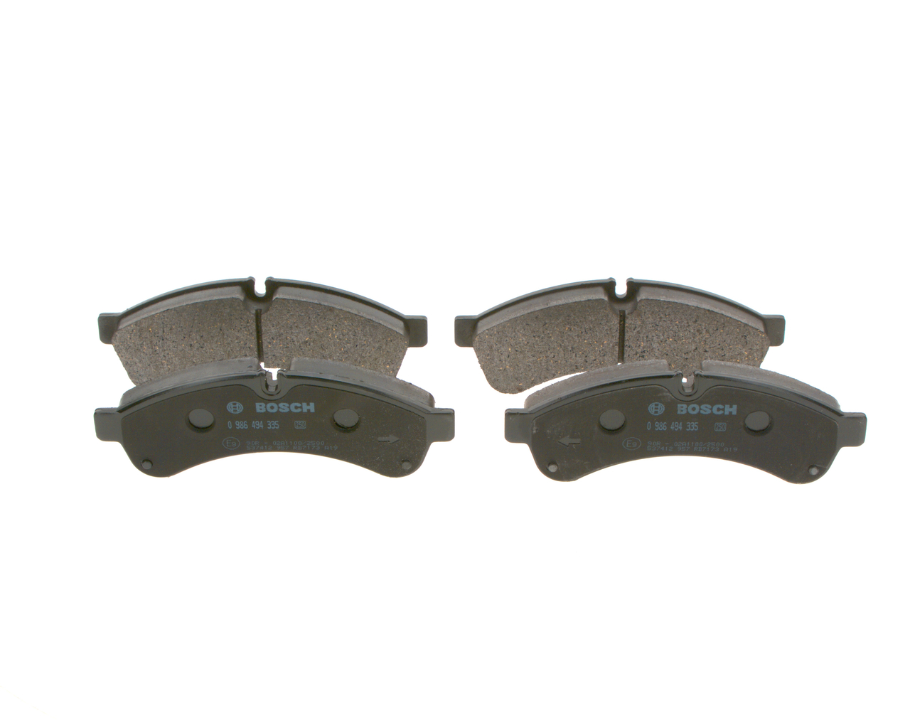 BOSCH Bremseklodser 0986494335 for IVECO NISSAN