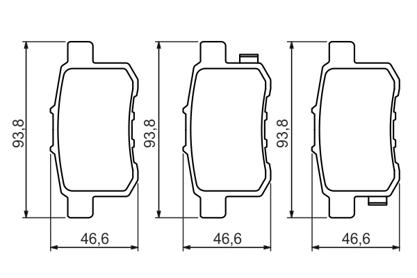 BOSCH Bremseklodser 0986494338 for HONDA