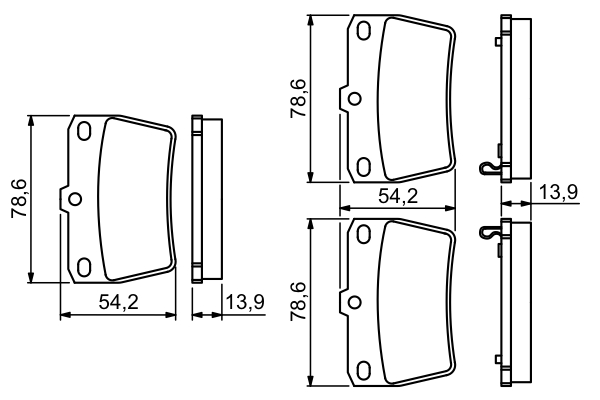 BOSCH Bremseklodser 0986494350 for TOYOTA CHERY LEXUS
