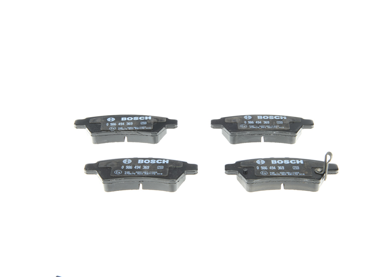 BOSCH Bremseklodser 0986494369 for NISSAN