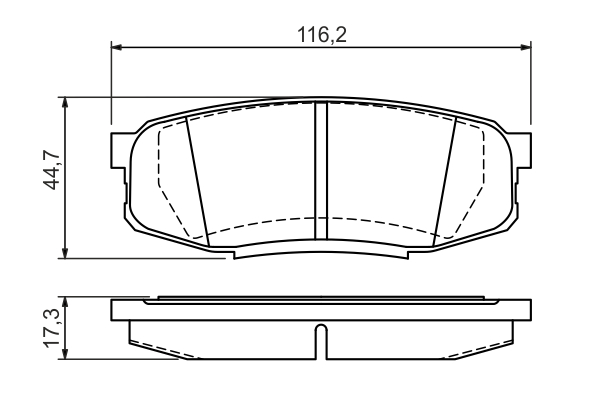BOSCH Bremseklodser 0986494380 for TOYOTA LEXUS