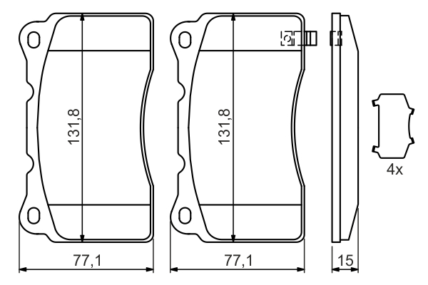 BOSCH Bremseklodser 0986494395 for HOLDEN CADILLAC VOLVO HONDA MITSUBISHI SUBARU