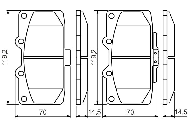 BOSCH Bremseklodser 0986494398 for MAZDA NISSAN SUBARU