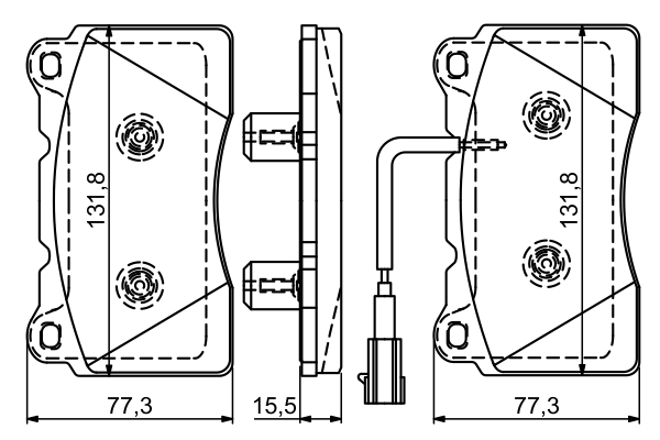 BOSCH Bremseklodser 0986494539 for LANCIA