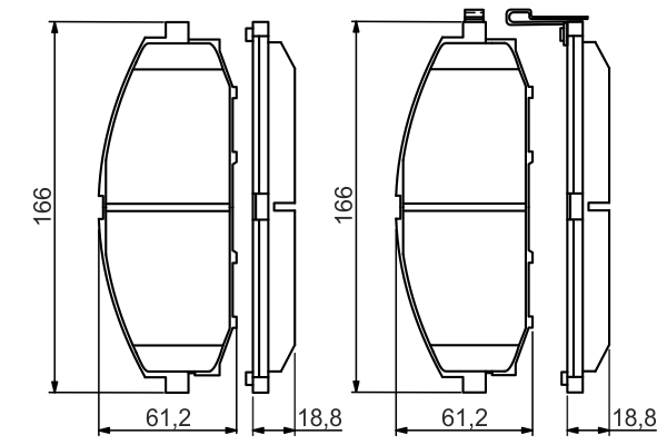 BOSCH Bremseklodser 0986494560 for NISSAN