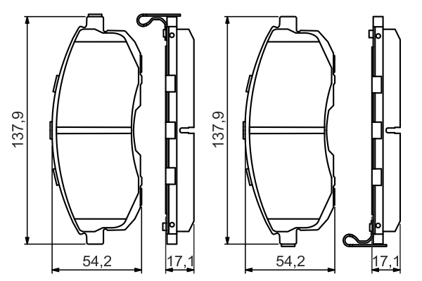 BOSCH Bremseklodser 0 986 494 572 for NISSAN INFINITI