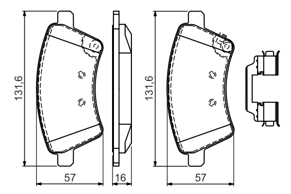 BOSCH Bremseklodser 0986494584 for FIAT LANCIA SUZUKI