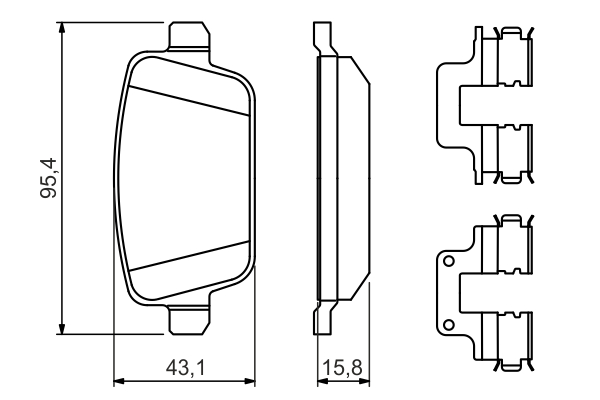 BOSCH Bremseklodser 0986494639 for FORD VOLVO LAND ROVER ROVER