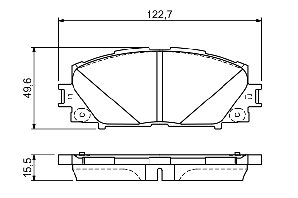 BOSCH Bremseklodser 0986494670 for TOYOTA LEXUS