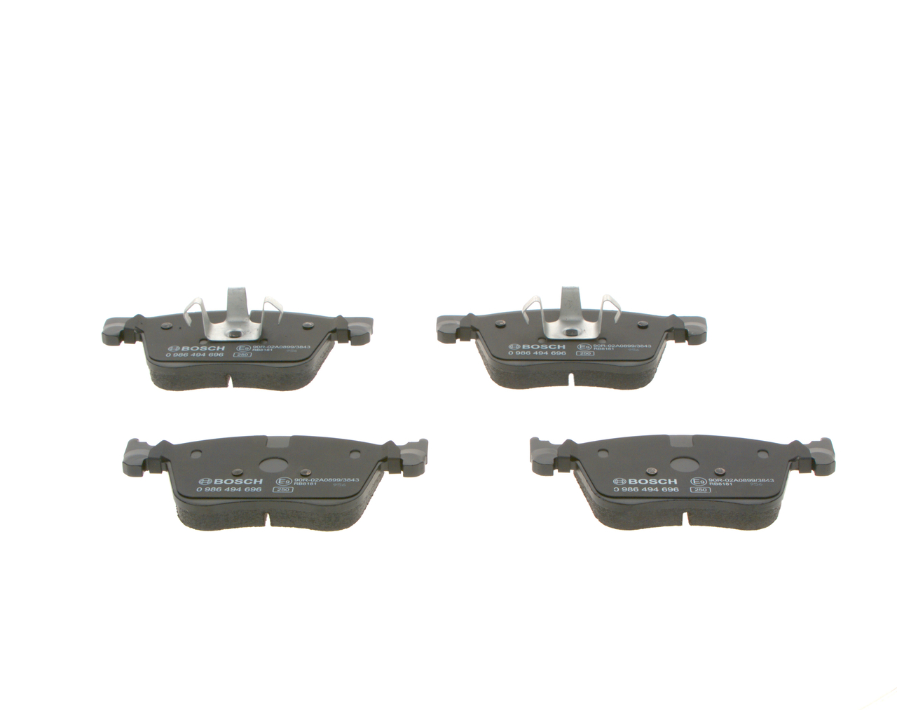 BOSCH Bremseklodser 0986494696 for PEUGEOT