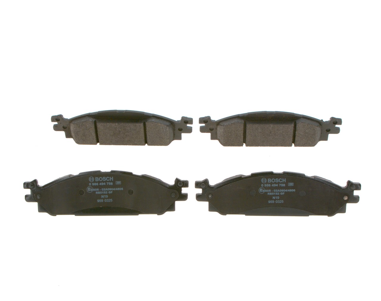 BOSCH Bremseklodser 0986494758 for FORD