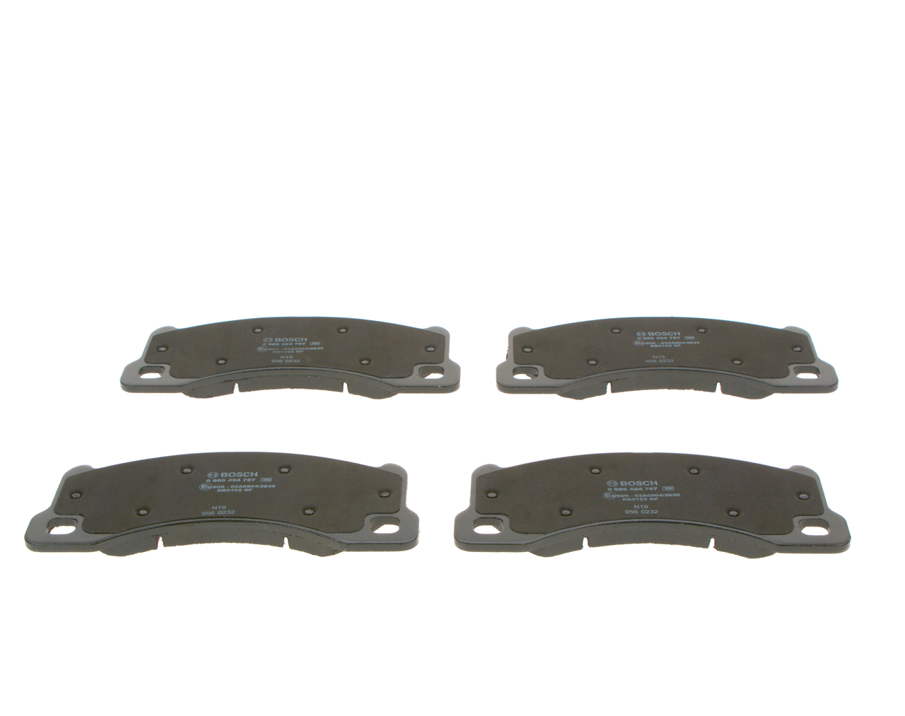 BOSCH Bremseklodser 0986494787 for PORSCHE