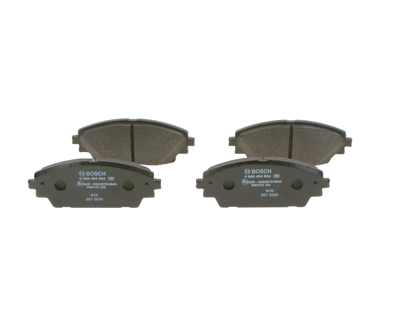 BOSCH Bremseklodser 0986494804 for MAZDA