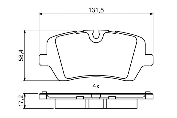 BOSCH Bremseklodser 0986494810 for JAGUAR LAND ROVER ROVER