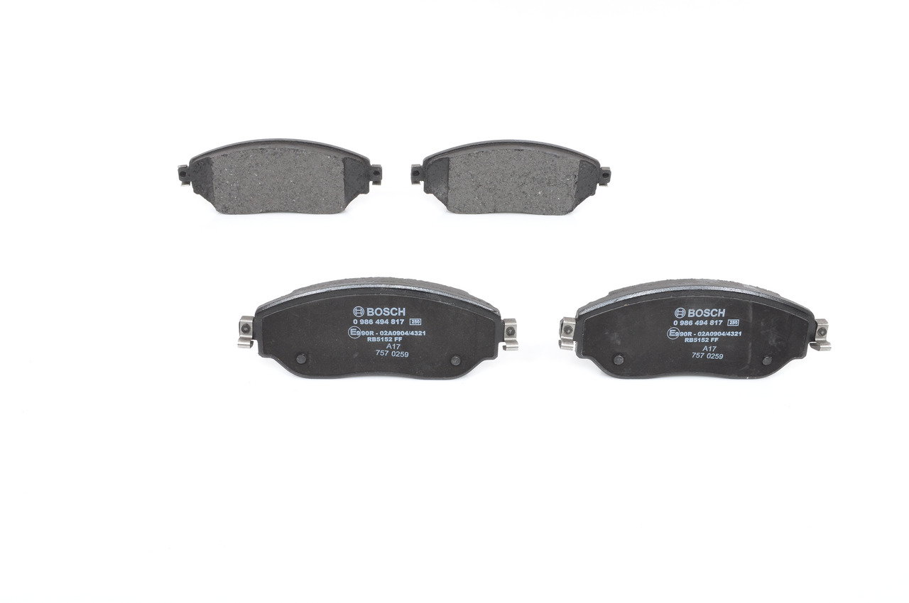 BOSCH Bremseklodser 0986494817 for HOLDEN CADILLAC OPEL FIAT NISSAN VAUXHALL RENAULT