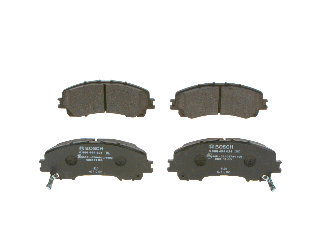 BOSCH Bremseklodser 0986494821 for NISSAN INFINITI DACIA