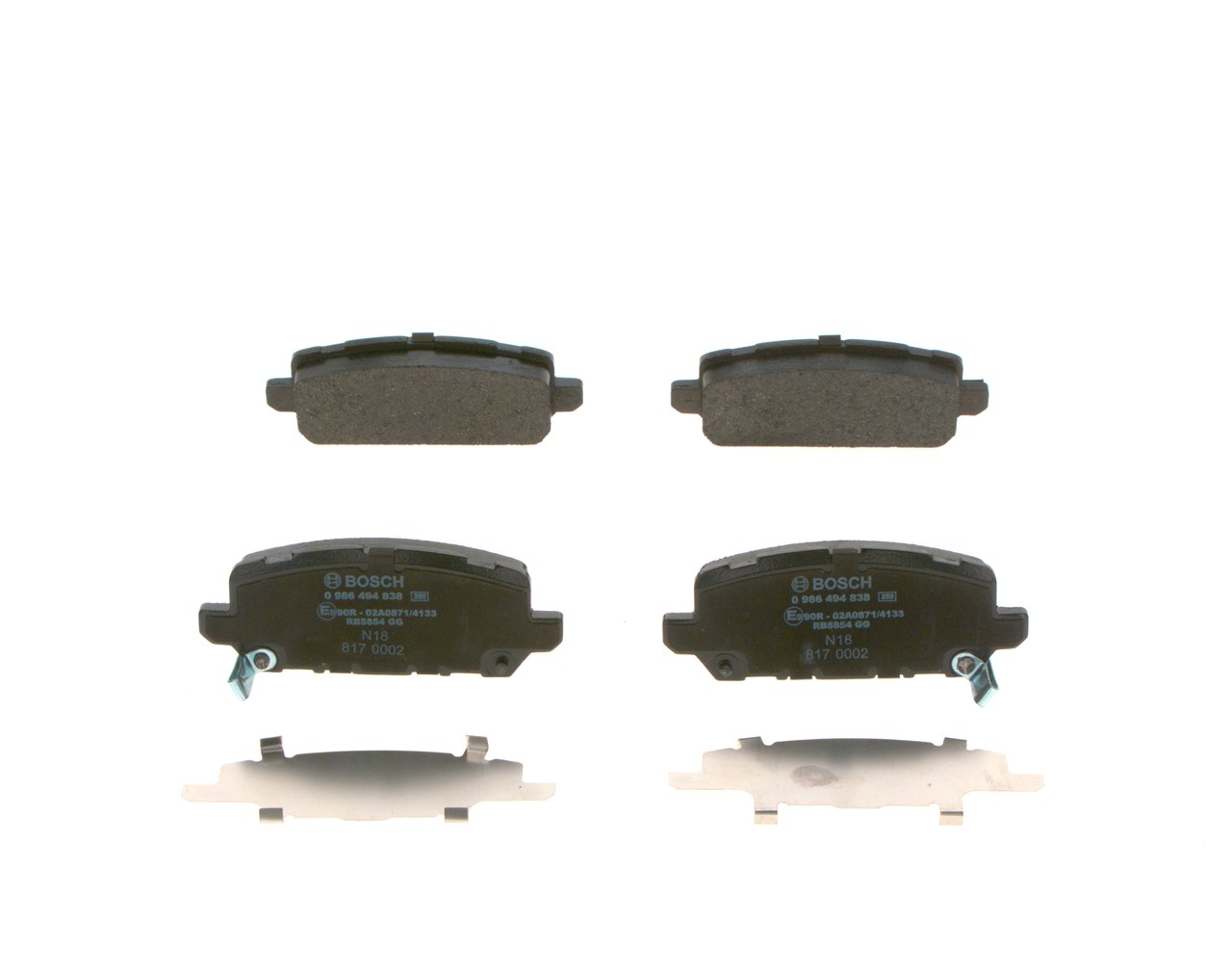 BOSCH Bremseklodser 0986494838 for HONDA