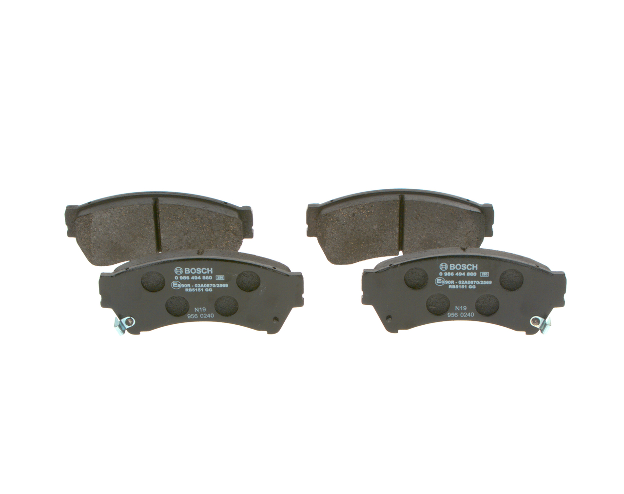 BOSCH Bremseklodser 0986494860 for MAZDA