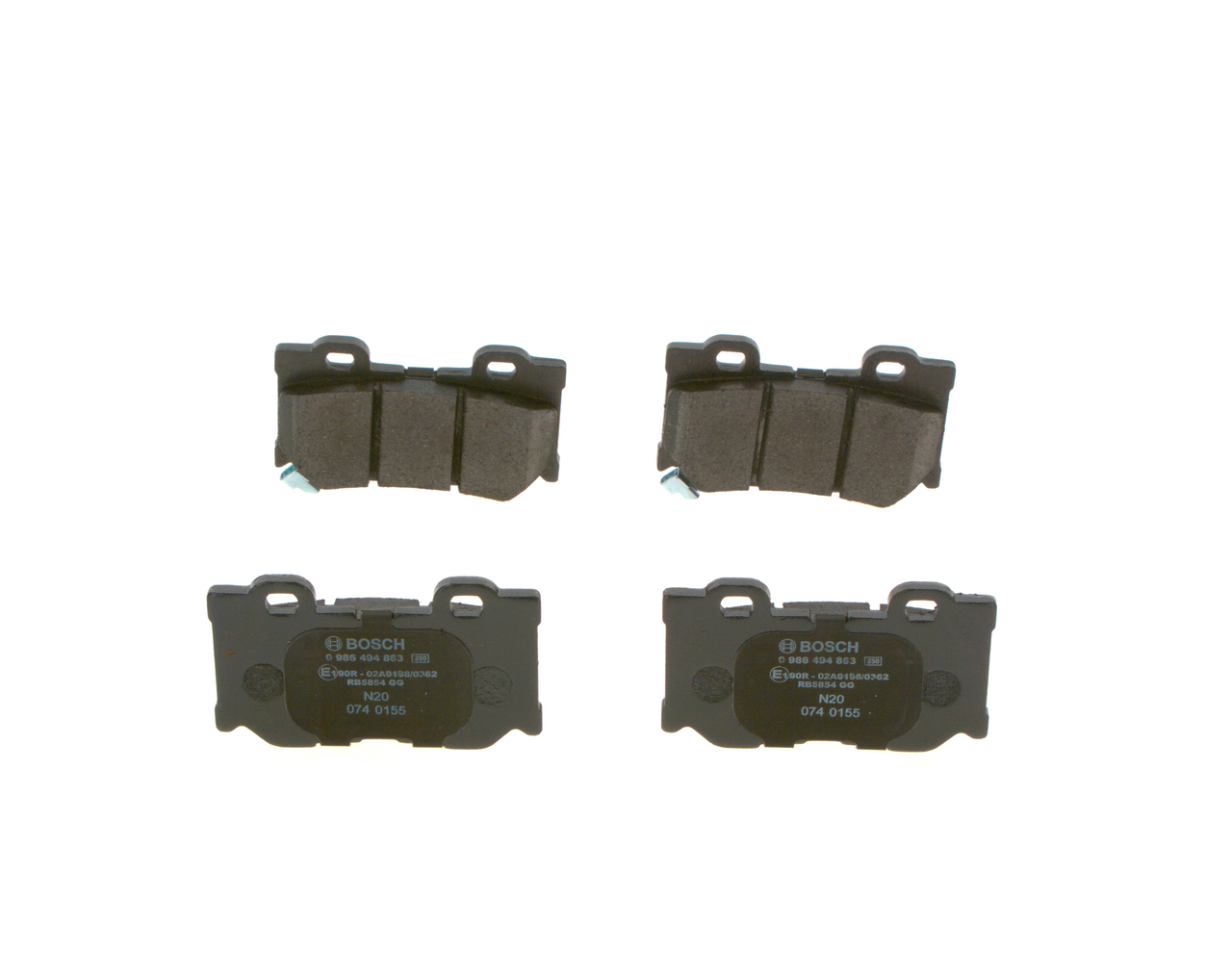 BOSCH Bremseklodser 0986494863 for NISSAN