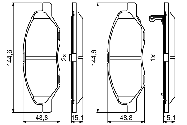 BOSCH Bremseklodser 0986494867 for RENAULT NISSAN