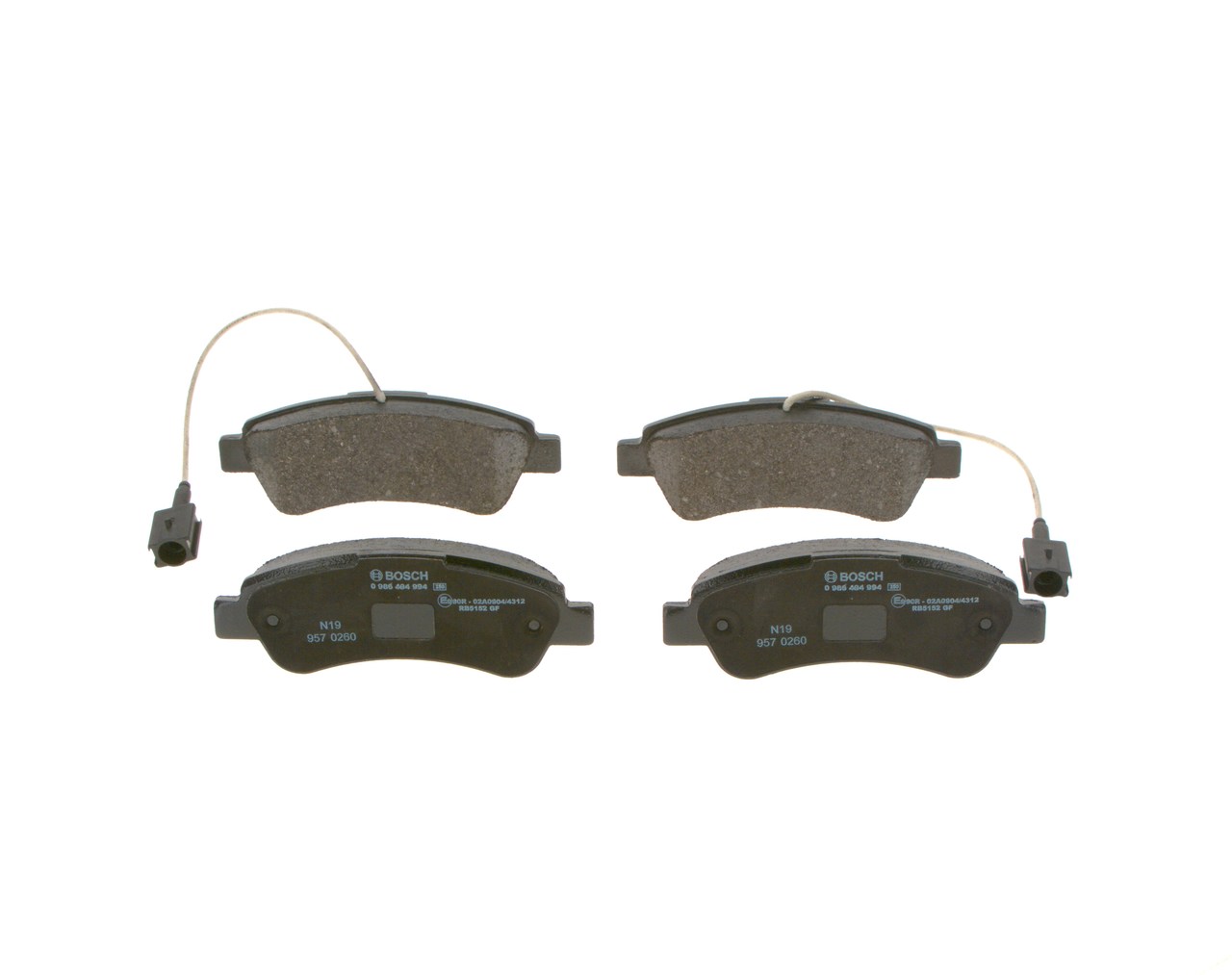 BOSCH Bremseklodser 0986494994 for LANCIA FIAT PEUGEOT VAUXHALL