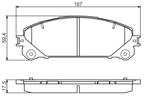 BOSCH Bremseklodser 0986495169 for LEXUS TOYOTA