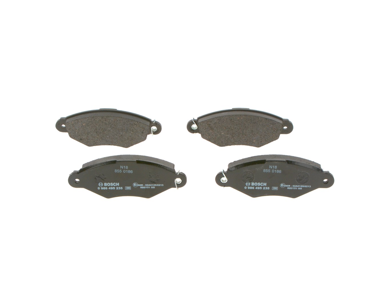BOSCH Bremseklodser 0986495235 for CITROËN PEUGEOT NISSAN RENAULT