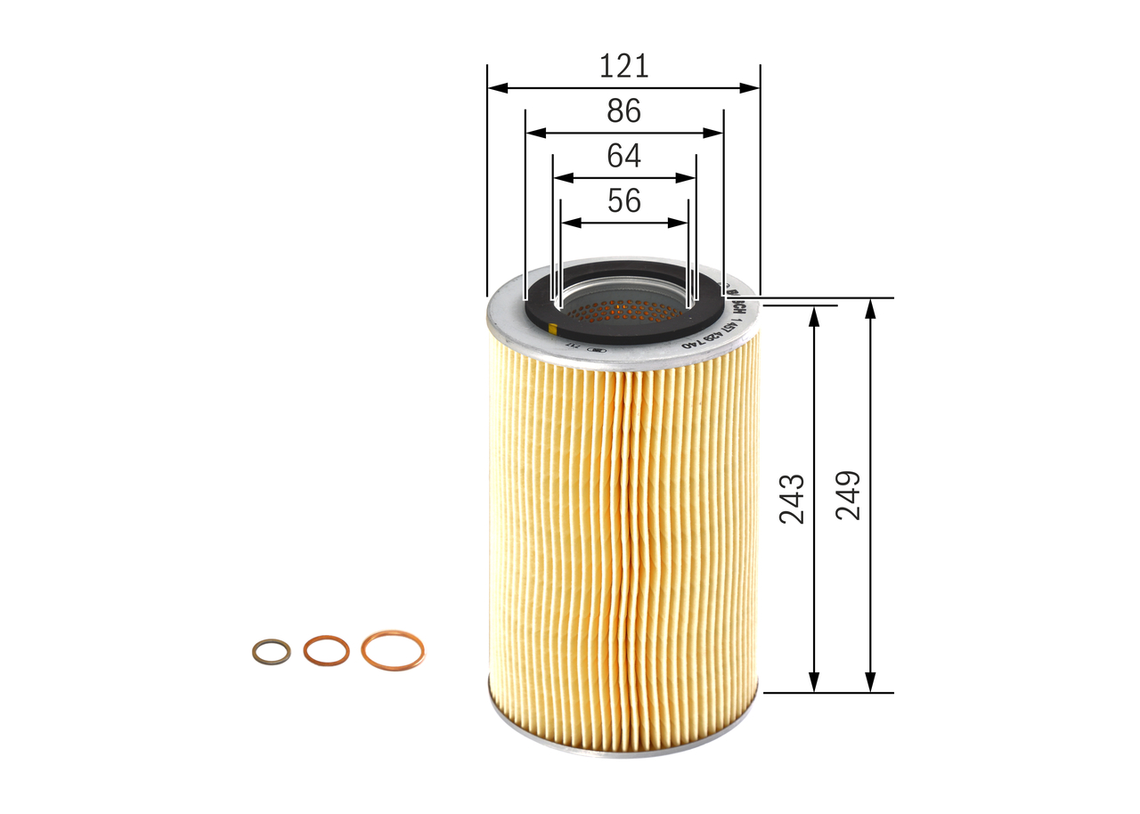 BOSCH 1 457 429 740 120mm for DAF FORD CHEVROLET GMC MERCEDES-BENZ MAN RENAULT RENAULT TRUCKS