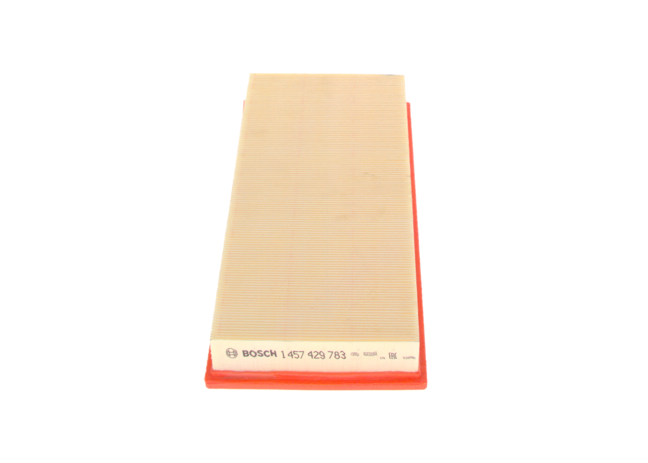 BOSCH Luftfilter 1457429783 Filterindsats length_mm_203|Længde [mm]|380 width_mm_206|Bredde [mm]|171 height_mm_209|Højde [mm]|50 quantity_563|Mængde|1
