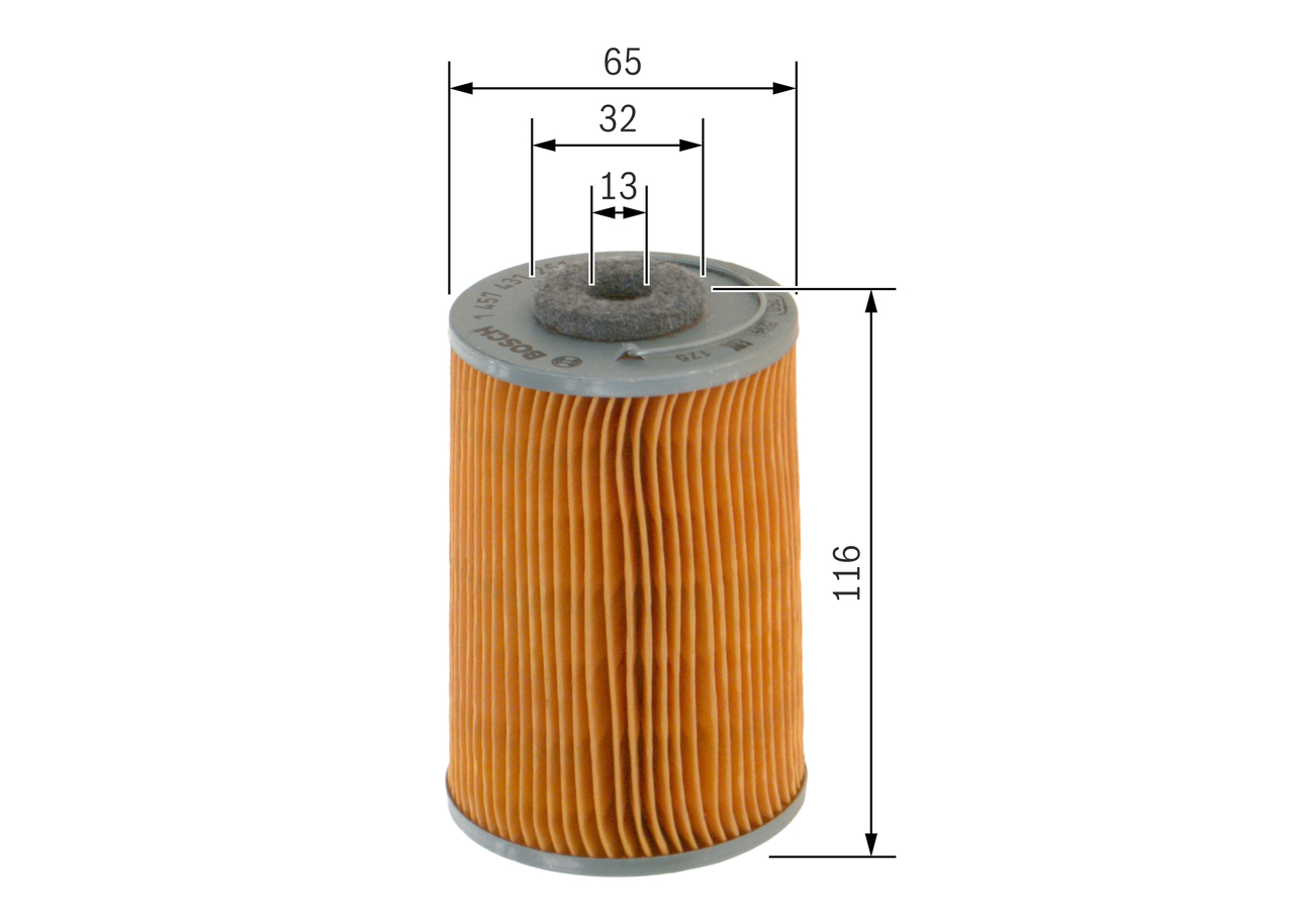BOSCH Brændstof-filter 1457431261 Filterindsats diameter_mm_200|Diameter [mm]|65 inner_diameter_1_mm_995|Inder diameter 1 [mm]|13 height_mm_209|Højde