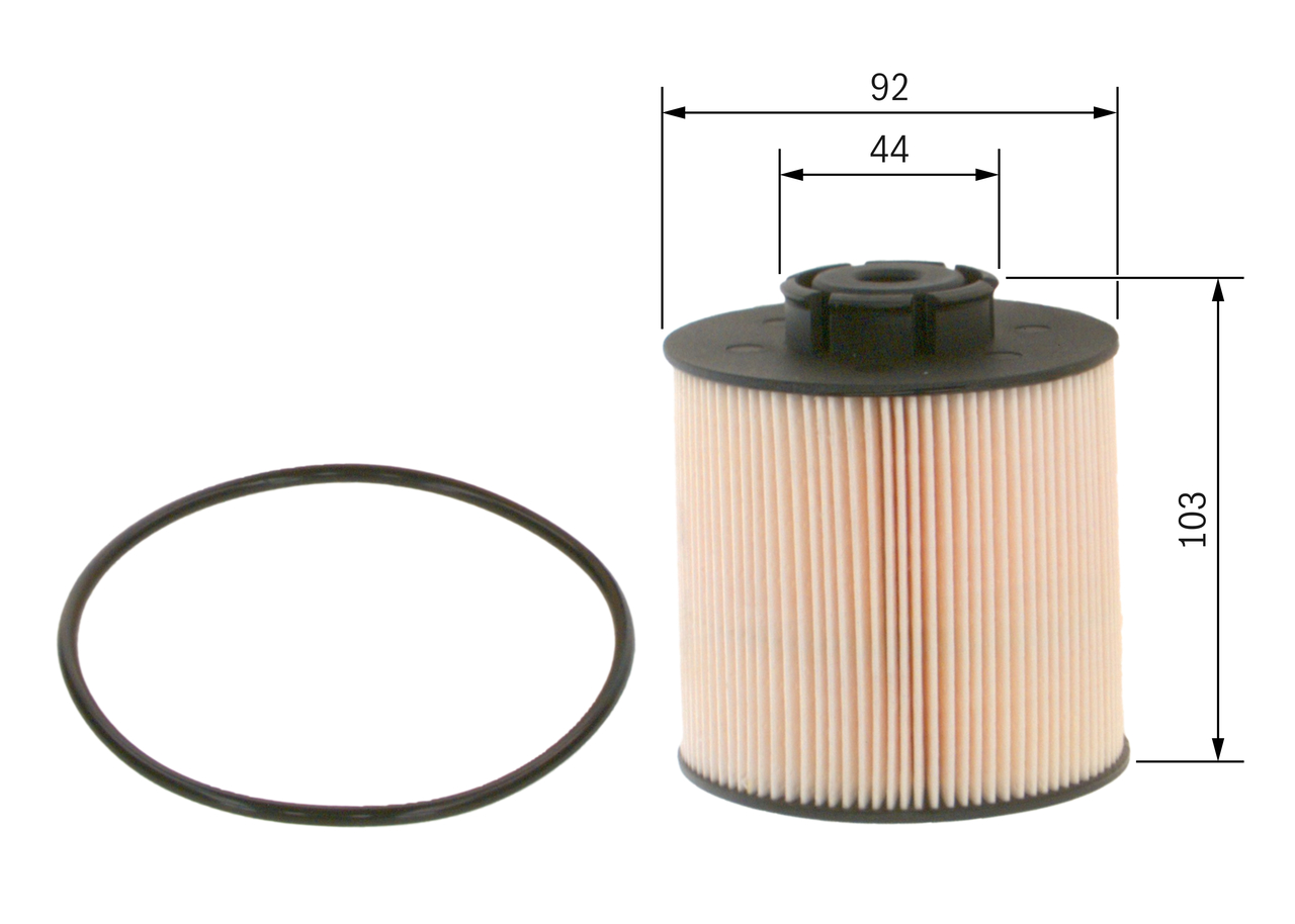 BOSCH Brændstof-filter 1 457 431 707 Filterindsats diameter_mm_200|Diameter [mm]|92,2 inner_diameter_1_mm_995|Inder diameter [mm]|26,6 inner_diameter_