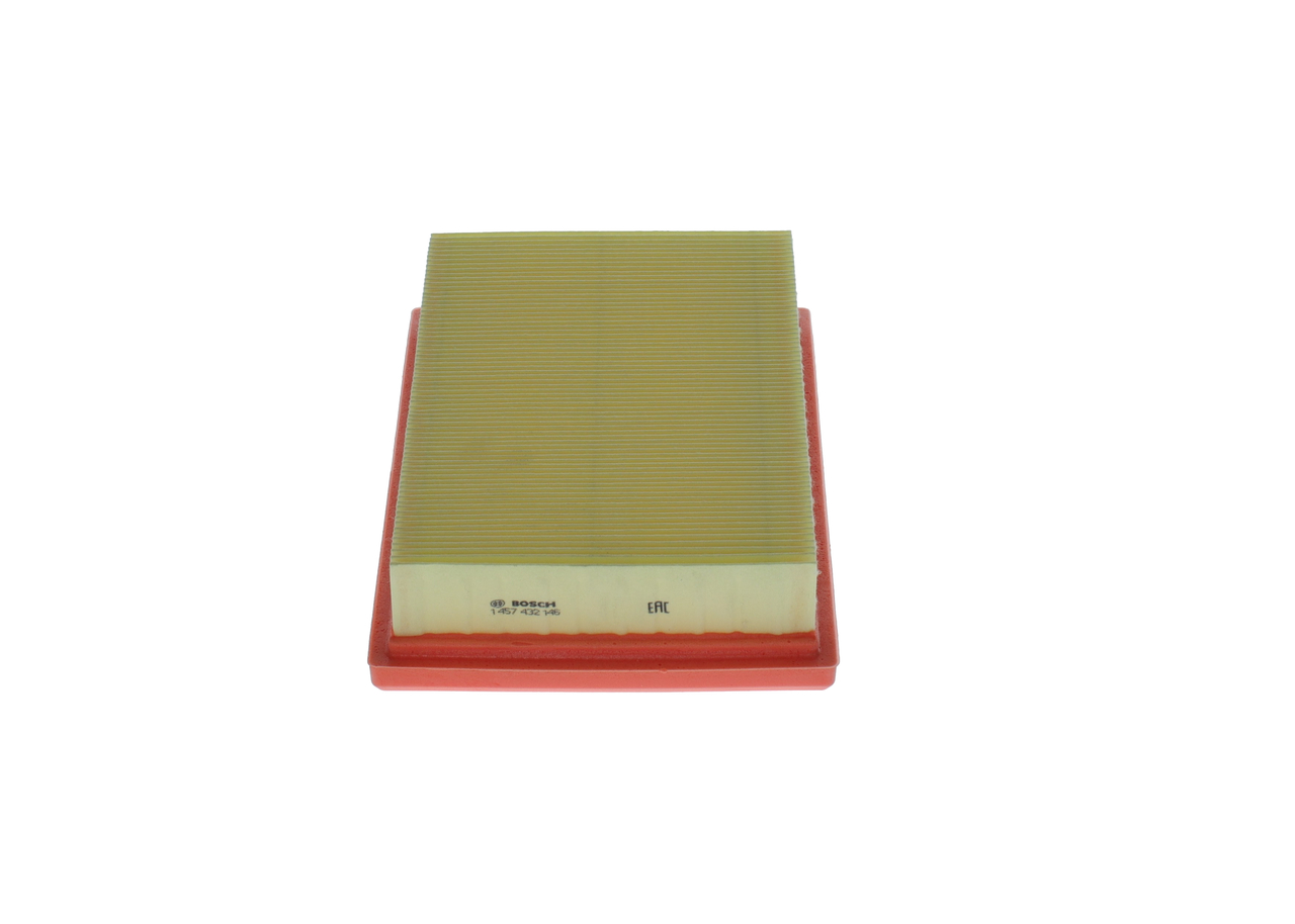 BOSCH Luftfilter 1 457 432 146 Filterindsats length_mm_203|Længde [mm]|225 width_mm_206|Bredde [mm]|135 height_mm_209|Højde [mm]|37 quantity_563|Mængd