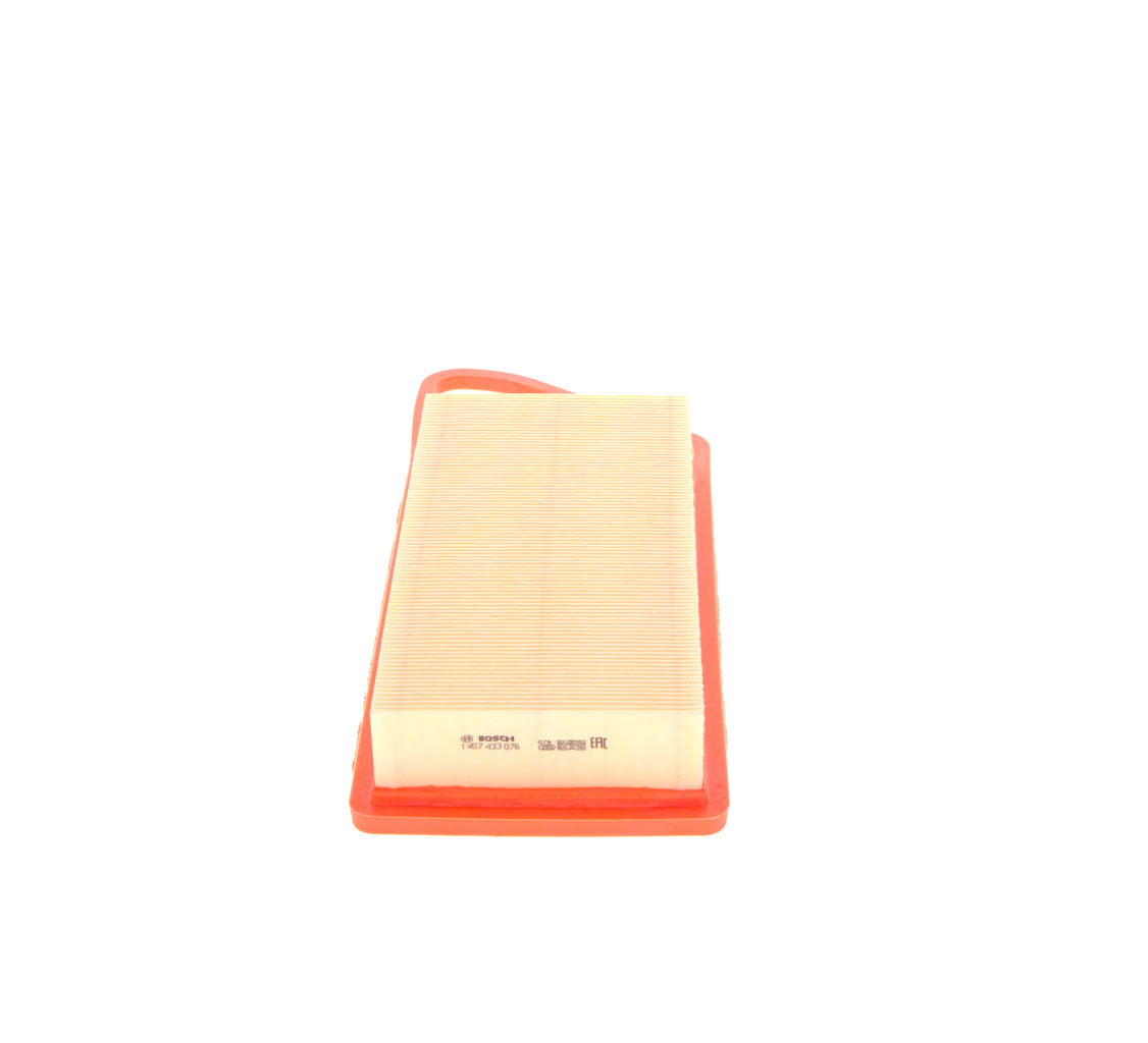 BOSCH Luftfilter 1457433076 Filterindsats length_mm_203|Længde [mm]|384 width_mm_206|Bredde [mm]|140 height_mm_209|Højde [mm]|65 quantity_563|Mængde|1