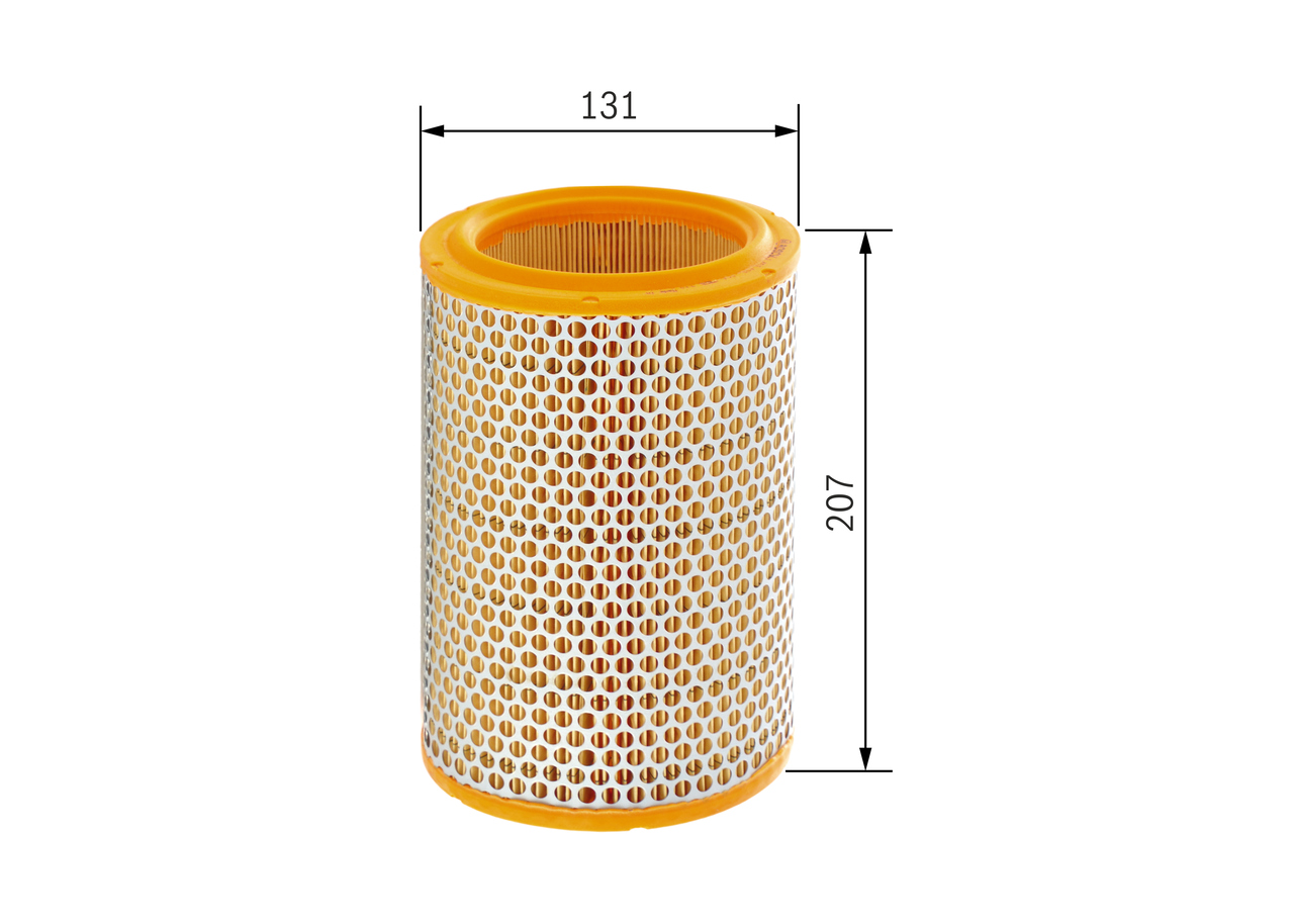 BOSCH Luftfilter 1457433161 Filterindsats outer_diameter_mm_497|Yderdiameter [mm]|131 diameter_1_mm_341|Diameter 1 [mm]|93 width_mm_206|Bredde [mm]|13