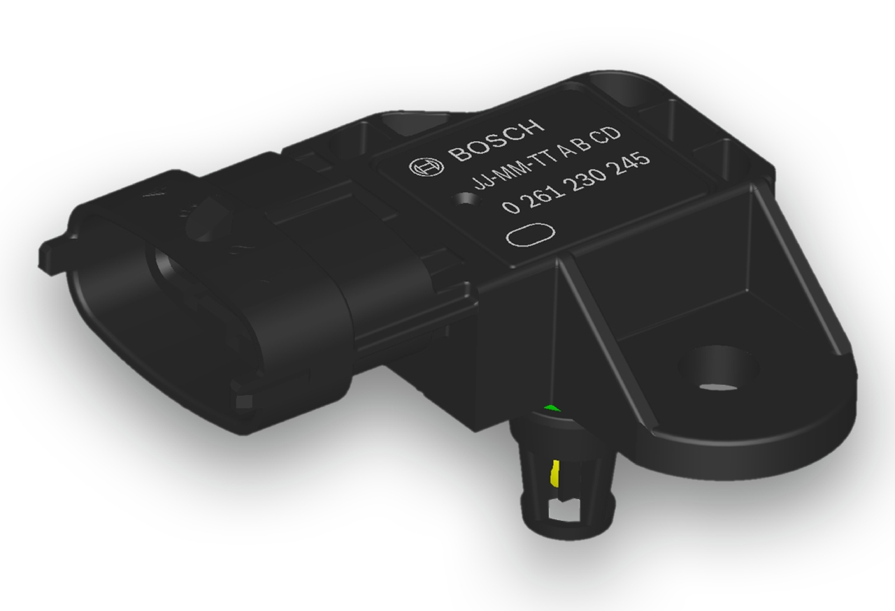 BOSCH Sensor, sugerørstryk 0261230302 for LANCIA SATURN CHEVROLET PORSCHE VW LOTUS CHERY