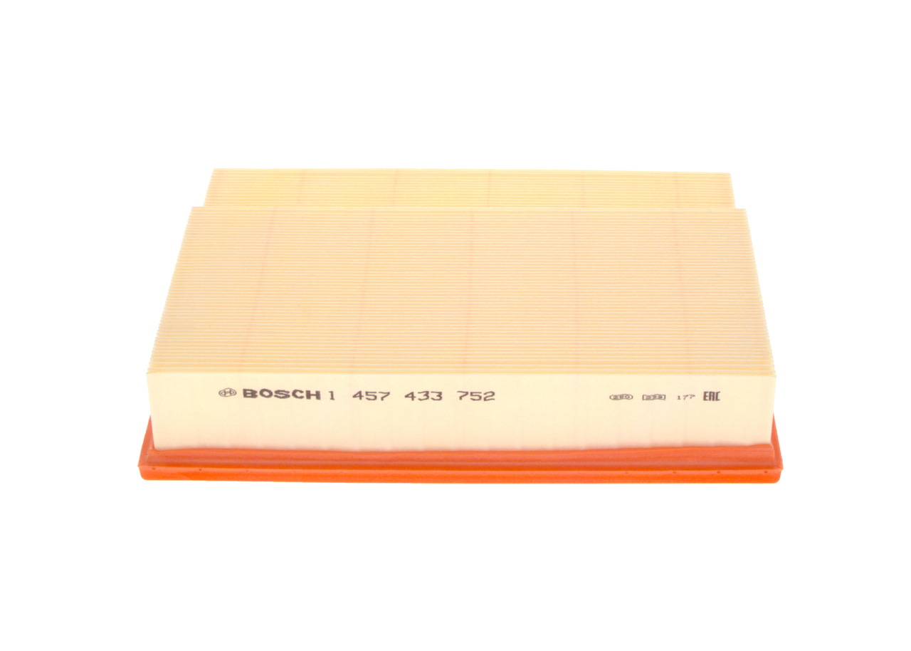 BOSCH Luftfilter 1457433752 Filterindsats length_mm_203|Længde [mm]|294 width_mm_206|Bredde [mm]|228 height_mm_209|Højde [mm]|58 quantity_563|Mængde|1