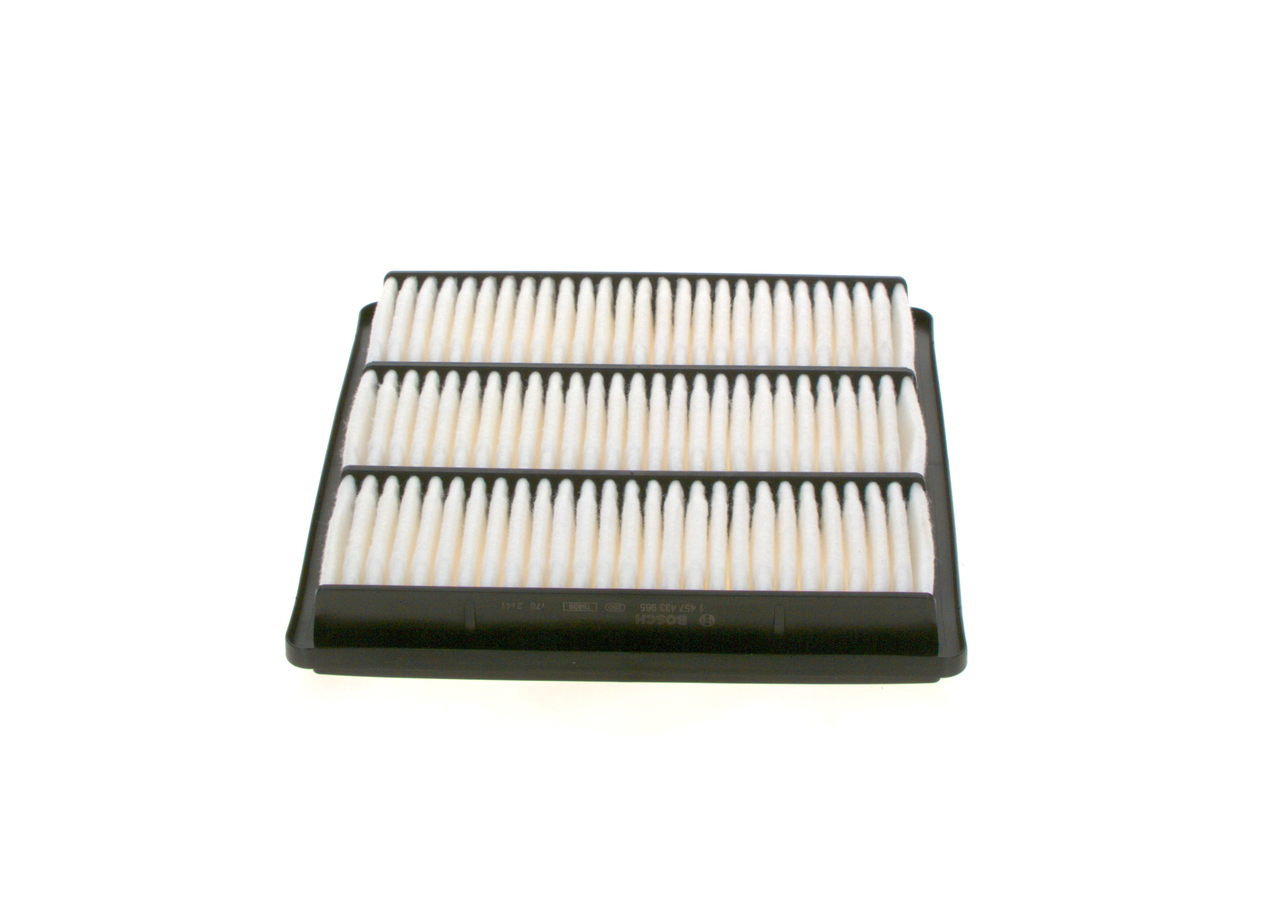 BOSCH Luftfilter 1457433965 Filterindsats length_mm_203|Længde [mm]|224 width_mm_206|Bredde [mm]|225 height_mm_209|Højde [mm]|37 quantity_563|Mængde|1