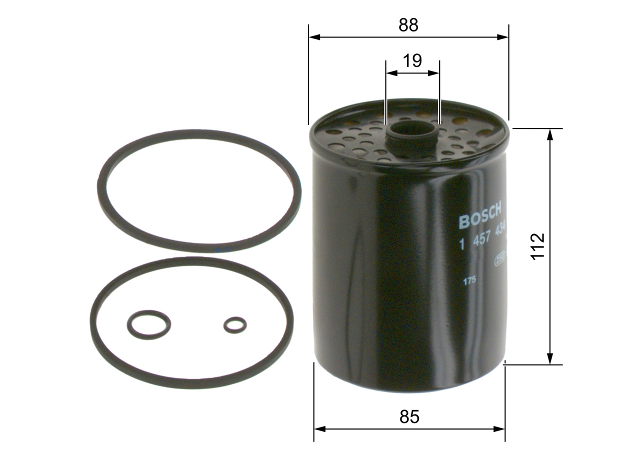 BOSCH Brændstof-filter 1 457 434 200 Filterindsats diameter_mm_200|Diameter [mm]|88 inner_diameter_1_mm_995|Inder diameter [mm]|19 outer_diameter_1_mm