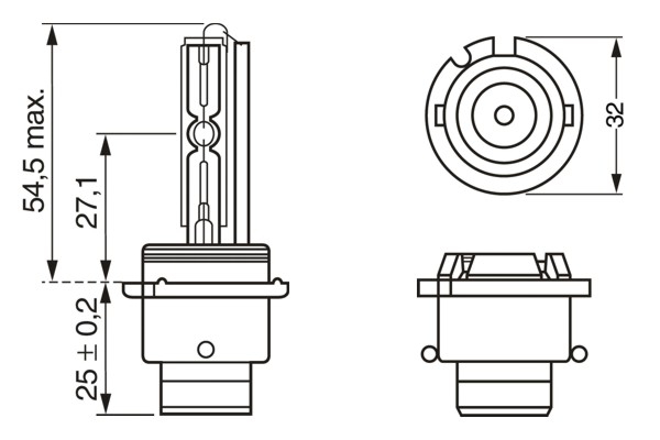 BOSCH Pære, forlys 1987302903 D2R (gasudladningslampe) for VOLVO MAN MERCEDES-BENZ RENAULT