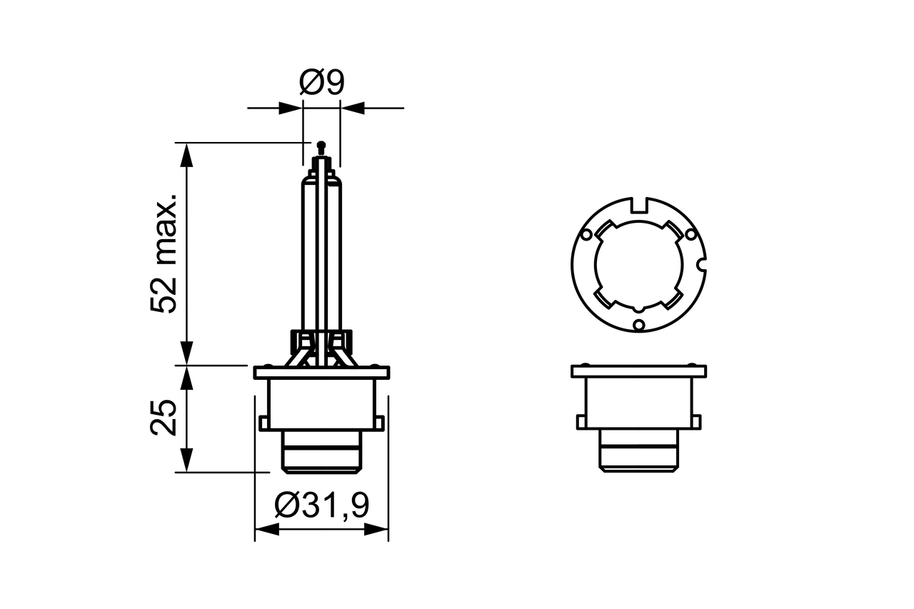 BOSCH Pære, fjernlys 1987302906 D4S (gasudladningspærer)