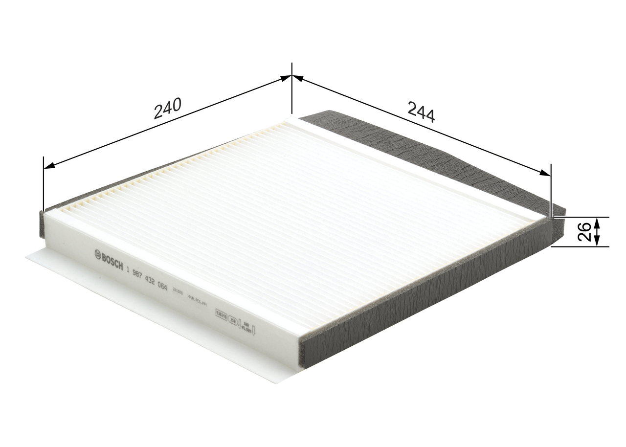 BOSCH Kabineluftfilter 1987432064 for VOLVO