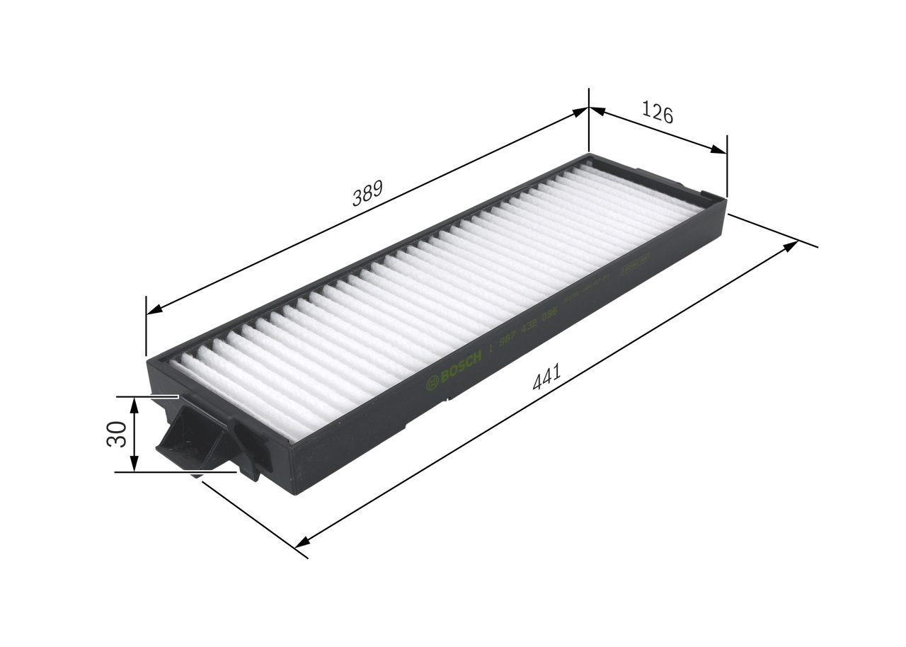 BOSCH Kabineluftfilter 1987432096 for SAAB