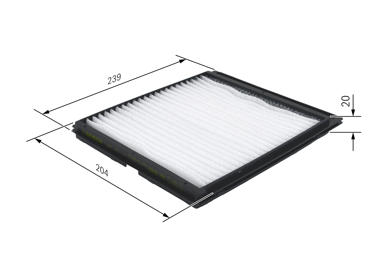 BOSCH Kabineluftfilter 1987432119 for NISSAN