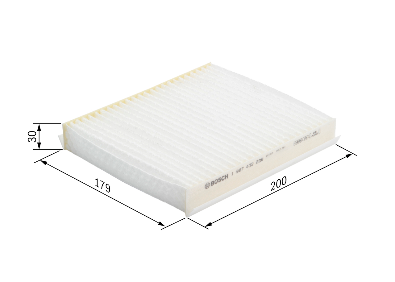 BOSCH Kabineluftfilter 1987432228 for CITROËN PEUGEOT GMC FIAT LANCIA VAUXHALL SUZUKI