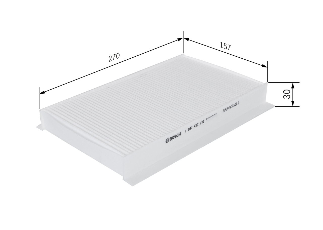 BOSCH Kabineluftfilter 1987432235 for ROVER