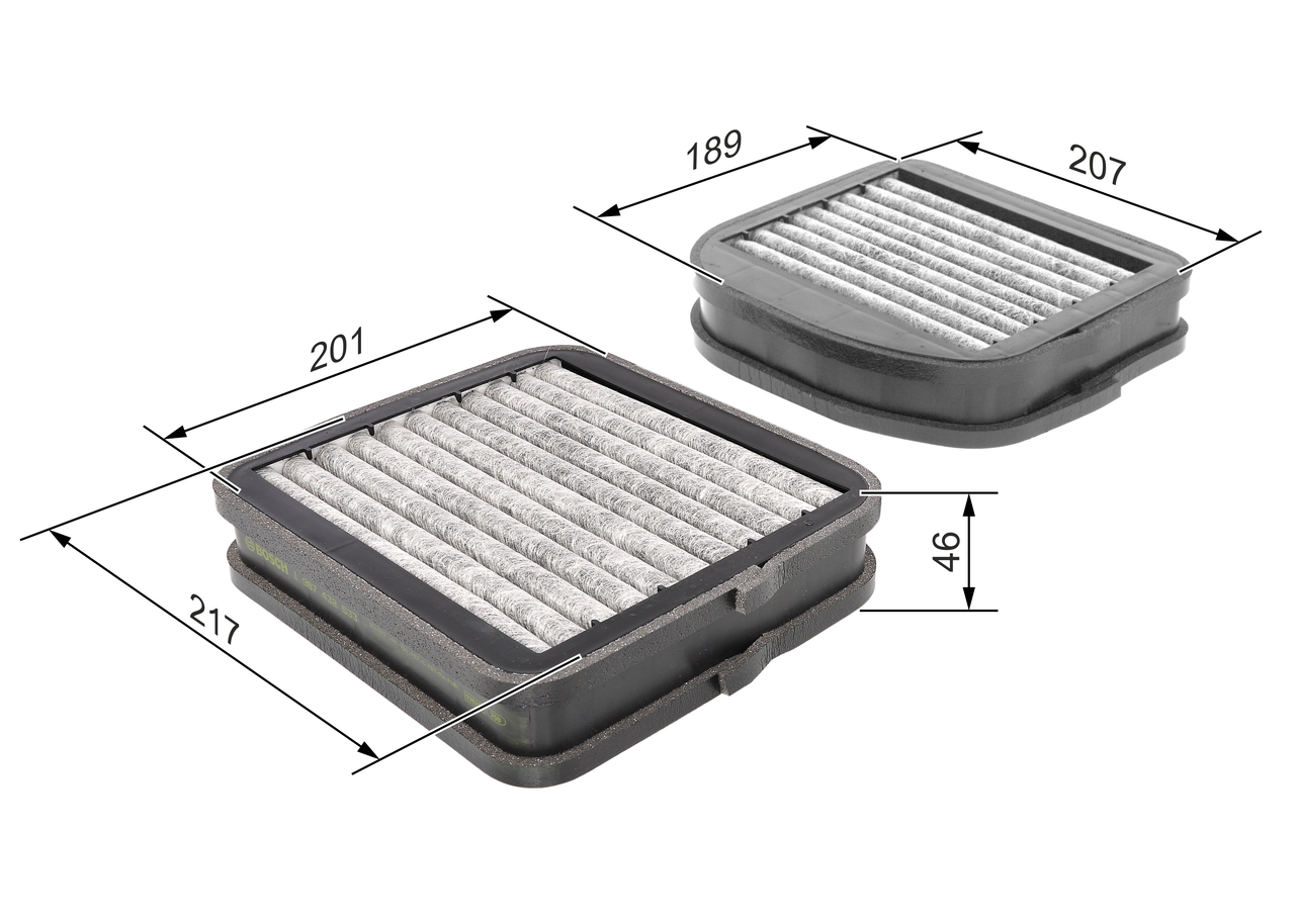 BOSCH Kabineluftfilter 1987432533 for MERCEDES-BENZ